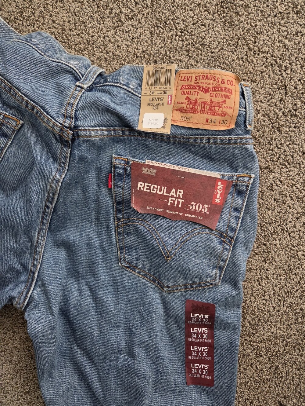 Levi's Men's Straight Leg Light Blue Jeans